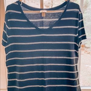 Mossimo Supply Co. Black & White Striped Top
